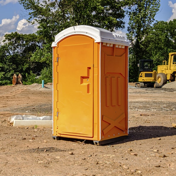 how often are the portable restrooms cleaned and serviced during a rental period in Drexel